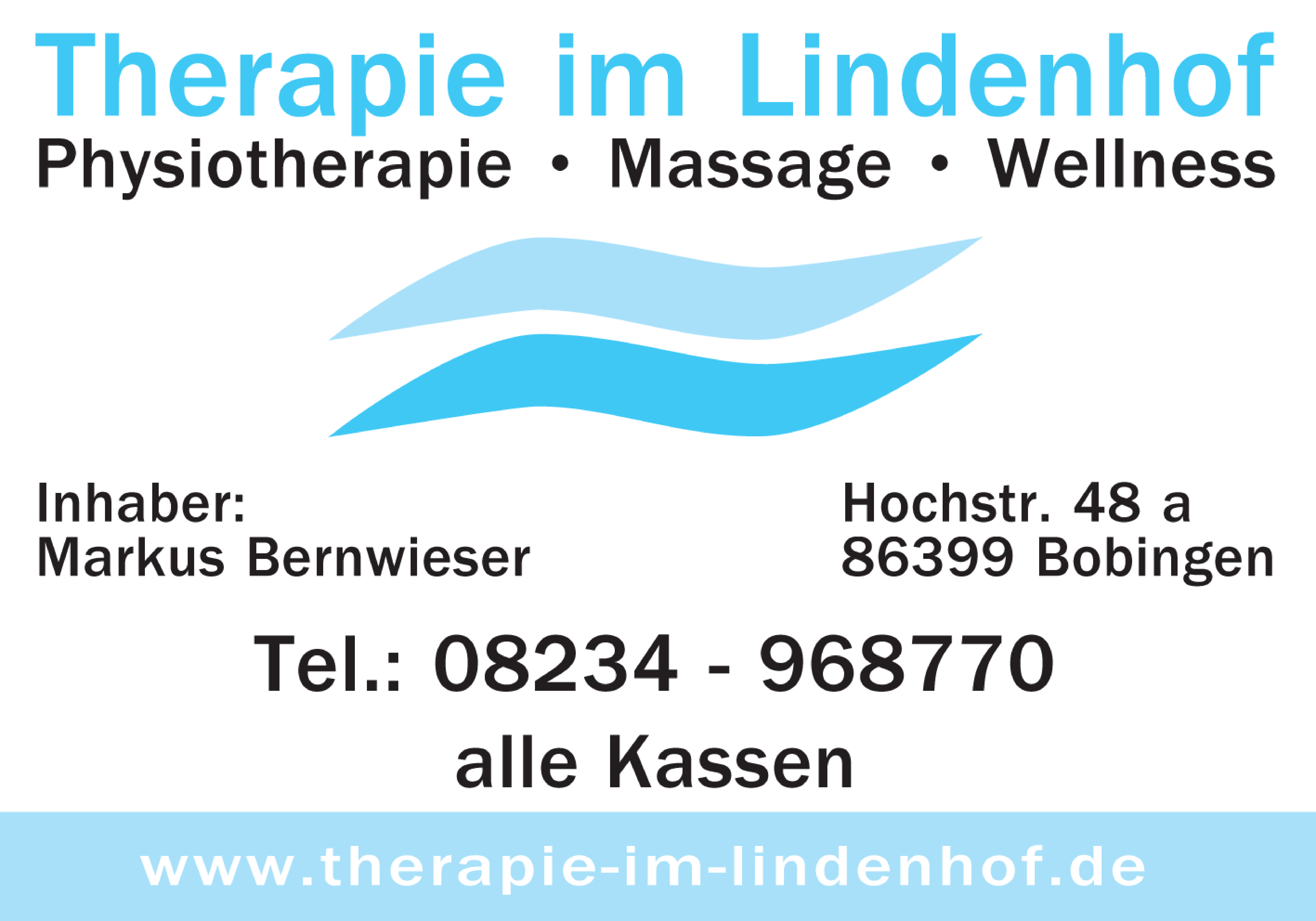 Schild am Eingang Therapie im Lindenhof