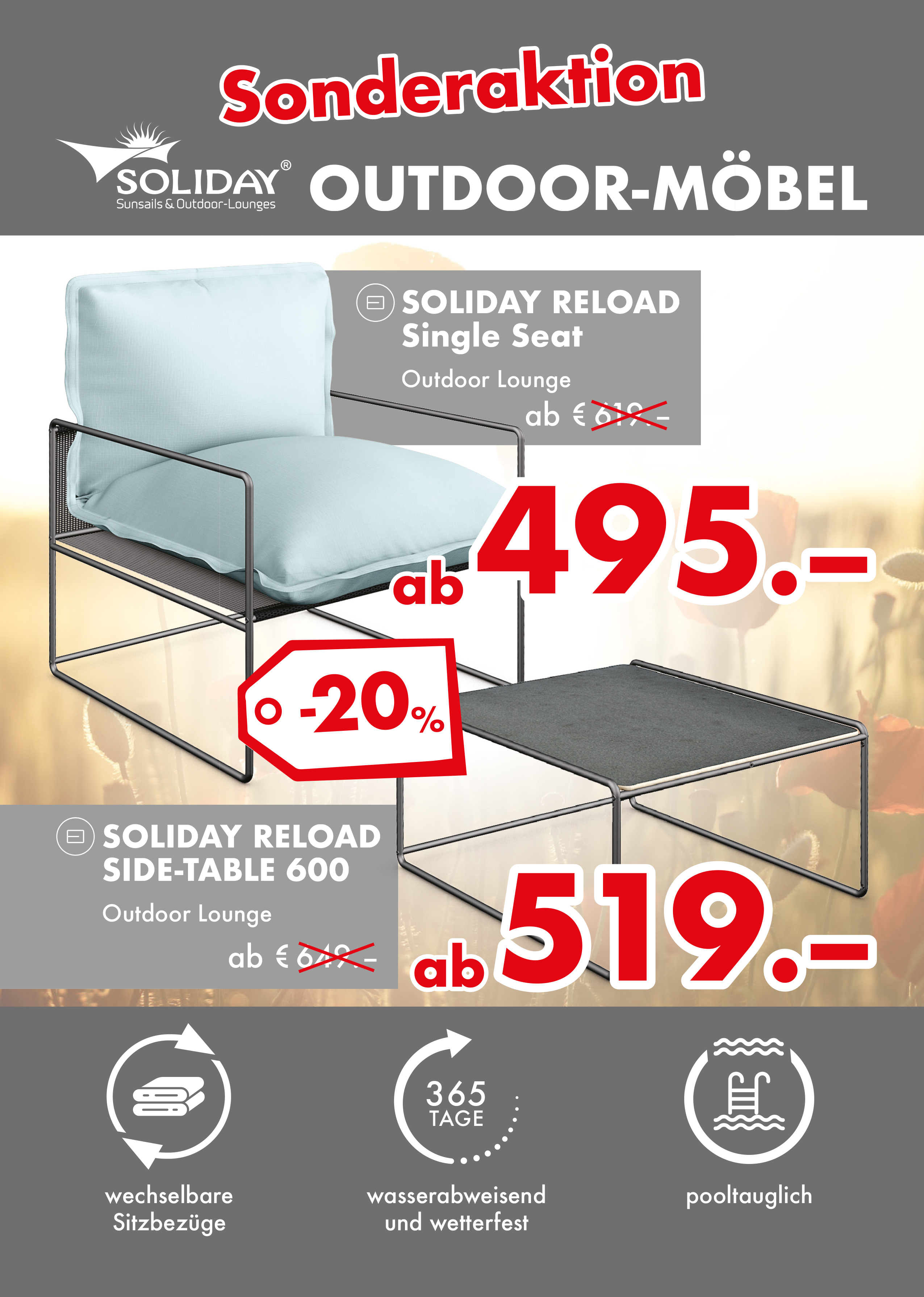Sonderaktion Outdoormöbel Reload Sonderaktion Outdoormöbel Reload
